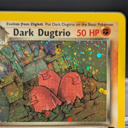 Pokemon 1st Edition Dark Dugtrio 6/82 Team Rocket TCG Rare Holo Card SWIRL !! - Image 3