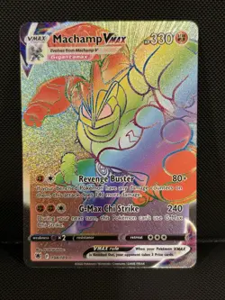 Machamp VMAX 194/189 Astral Radiance Rainbow Secret Rare Holo Card NM - Image 1