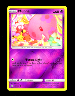 2019 Pokemon MUNNA Unified Minds REVERSE HOLO Foil Sun & Moon Set Card 88/236 NM - Image 1