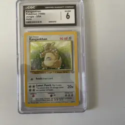 Kangaskhan 1999 Jungle 5/64 No Holo Pokemon Card CGC 6 - Image 1