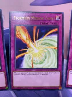 Storming Mirror Force Trap Card Lot MAGO-EN096 Foil 1st Edition 3 Cards - Image 2