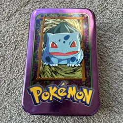 Topps TV Animation Nintendo Edition Pokemon 1999 Bulbasaur Collectible Card Tin - Image 1
