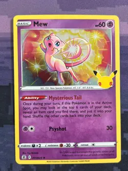 Mew 011/025 Pokemon Celebrations Rare Near Mint Card NM - Image 1