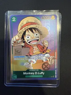 Monkey D Luffy P-037 1st Anniversary Tournament Promo Holo One Piece Card Eng - Image 1