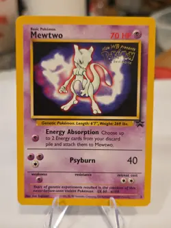 POKEMON MEWTWO THE FIRST MOVIE GOLD STAMP PROMO CARD 3 NM UNPLAYED - Image 1