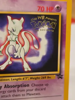 POKEMON MEWTWO THE FIRST MOVIE GOLD STAMP PROMO CARD 3 NM UNPLAYED - Image 2