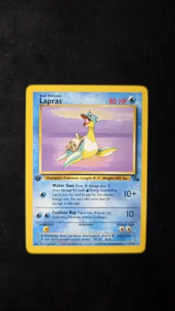 Pokemon TCG Lapras 1st Edition Fossil Set 25/62 Regular 1999 WOTC Card - Image 1