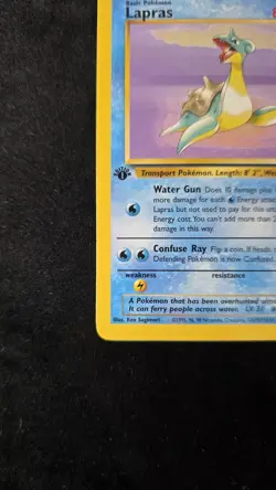 Pokemon TCG Lapras 1st Edition Fossil Set 25/62 Regular 1999 WOTC Card - Image 2