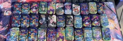 Lot Of 33 Pokemon Prismatic Evolution 151, me, Opened Mini Tins Empty No cards - Image 1