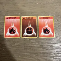 (3) - 1996 Original Japanese Pokemon Base Set Basic ENERGY Cards Pocket Monsters - Image 1