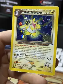 #2 Dark Ampharos 1/105 Neo Destiny 2000 Holo Rare WOTC Pokemon Card TCG - Image 4