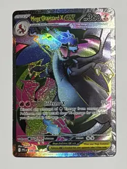 Pokemon Mega Charizard X EX Holo Card 109/094 Phantasmal Flames Ultra Rare 360HP - Image 1