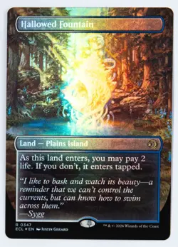 Lorwyn Eclipsed Hallowed Fountain FOIL BORDERLESS Rare 347 Magic the Gathering - Image 1
