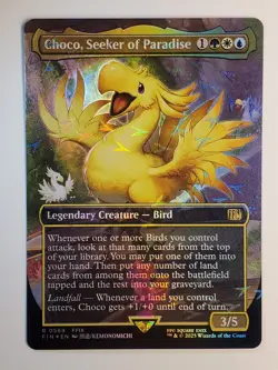 Choco, Seeker of Paradise - Chocobo Track Foil Borderless Final Fantasy MTG NM - Image 1