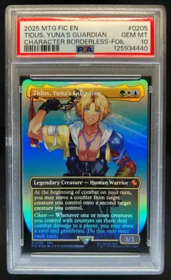 2025 Magic MTG Final Fantasy Tidus Yuna's Guardian BL Commander Foil #205 PSA 10 - Image 1