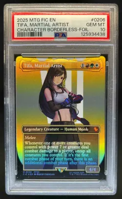 2025 Magic MTG Final Fantasy Tifa Martial Artist BL Commander Foil #206 PSA 10 - Image 1