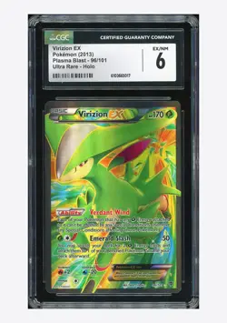 Pokemon CGC 6 Virizion EX Ultra Rare 2013 96/101 Plasma Blast English - Image 1