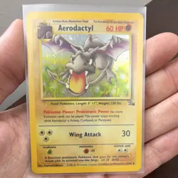 Aerodactyl Fossil Holo 1/62 Vintage Pokemon Card WotC 1999 - Image 2