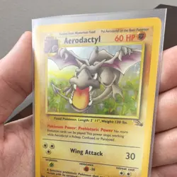 Aerodactyl Fossil Holo 1/62 Vintage Pokemon Card WotC 1999 - Image 3