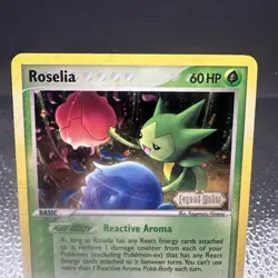 Pokemon TCG EX Legend Maker Roselia 42/92 Reverse Holo LP - Image 3