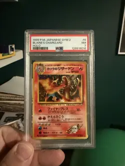 1999 Pokemon Japanese Gym 2 #6 Blaine's Charizard-Holo PSA 7 - Image 1