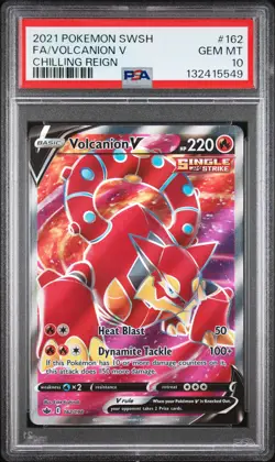 VOLCANION V Chilling Reign Holo Rare #162 PSA 10 Pokemon [Nostalgium] - Image 1