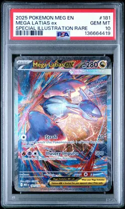 2025 Pokemon MEG Mega Latias ex 181/132 Special Illustration Rare PSA 10 - Image 2