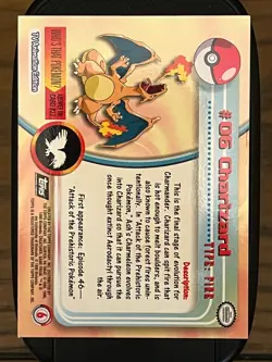 FOIL!!! 1999 CHARIZARD #6 TOPPS POKEMON TV FOIL EX VINTAGE CHARIZARD - Image 4
