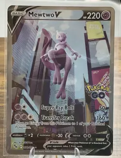 Mewtwo V (Alternate Full Art) 072/078 Pokemon GO Holo - Image 1