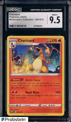 2025 Pokemon McDonald's Collection M24EN #001/015 Charizard CGC 9.5 MINT+ - Image 1