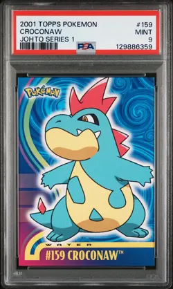 2001 TOPPS POKEMON JOHTO SER 1 #159 CROCONAW PSA 9 - Image 1