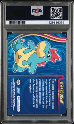 2001 TOPPS POKEMON JOHTO SER 1 #159 CROCONAW PSA 9 - Image 2