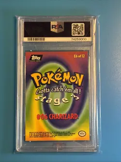 1999 Topps Charizard PSA 10 Pokemon #6 Movie Edition #E6 Gem Mint - Image 2