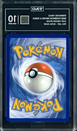 2022 Pokemon SWSH Lost Origin #TG22 Eternatus Vmax Full Art Ultra Rare TAG 10 - Image 2
