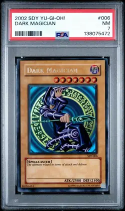2002 Yu-Gi-Oh! Dark Magician Starter Deck: Yugi SDY Unlimited Ultra Rare PSA 7 - Image 1