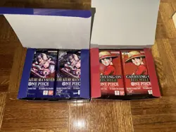 One Piece OP 13 14 Booster Boxes UNSEALED Lot Illustration Box Vol 5 6 Double - Image 4
