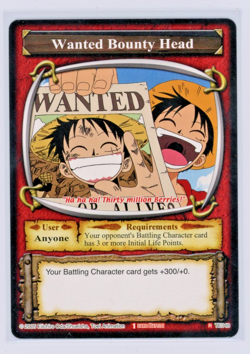 Monkey D. Luffy Vintage One Piece The Quest Begins Wanted Bounty Head 2005 NM - Image 1