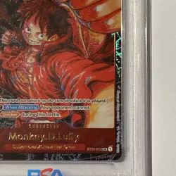 One Piece OP05 Monkey D. Luffy 1st Anniversary ST01-012 PSA 10 Gem Mint English - Image 4