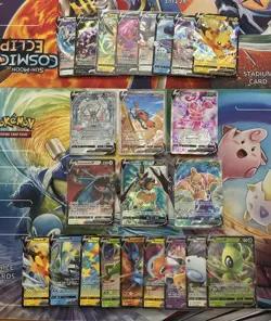 Pokemon Card Lot Full Art Alt Art Fire Celebi Pikachu Zapdos 23 Cards - Image 1