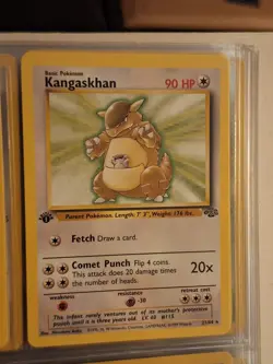 Pokemon TCG Kangaskhan 21/64 Jungle Non-Holo Card WOTC 1st Edition NM - Image 1