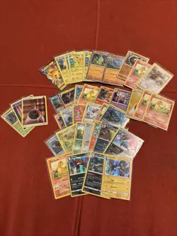 Lot of 39 Pokemon Low End Cards Holo Rares and Base Some Damaged Cards - Image 1