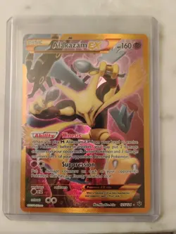 Pokemon Alakazam EX Secret Rare Full Art Holo 125/124 Fates Collide Card - Image 1