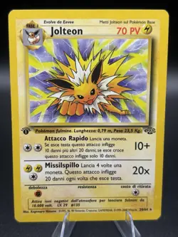 Pokemon TCG Jolteon Jungle 1st Edition Non-Halo Card 20/64 Rare LP - Image 1