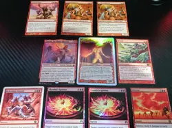 Magic MTG Red Lot of 10 Cards (Red Hot Hottie, Najeela, and More!) - Image 1