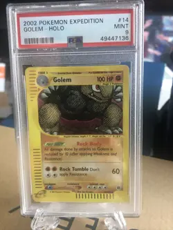 PSA 9 MINT Golem Expedition Holo Rare 14/165 Pokemon Card - Image 1