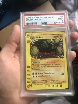 PSA 9 MINT Golem Expedition Holo Rare 14/165 Pokemon Card - Image 3