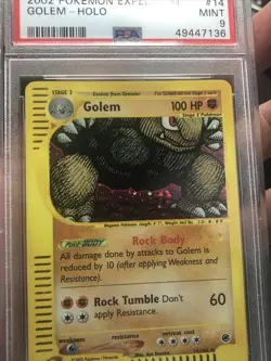 PSA 9 MINT Golem Expedition Holo Rare 14/165 Pokemon Card - Image 4