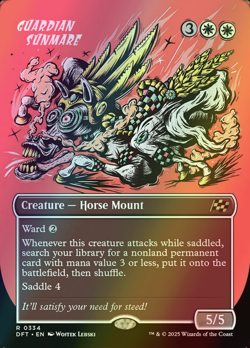 MTG Guardian Sunmare Borderless Foil ** Aetherdrift ** English - Image 1