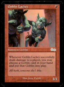 MTG Goblin Lackey LP Light Play Urza's Saga [85] - Image 1