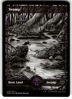 Swamp x1 Mtg Full Art Innistrad: Crimson Vow #273/277 - Image 1